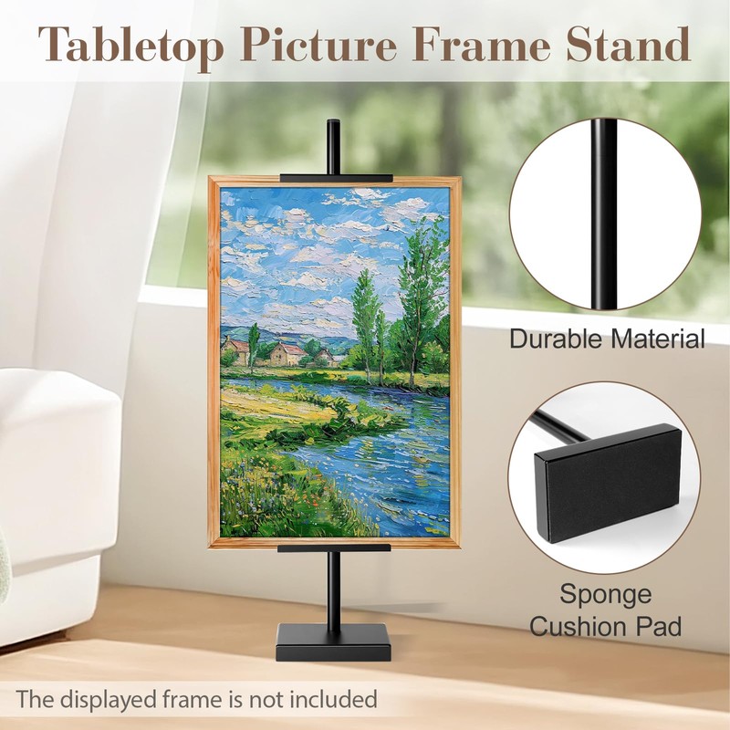 AZEAM Tabletop Easel Stand,Adjustable Poster Stand for Frames up to
