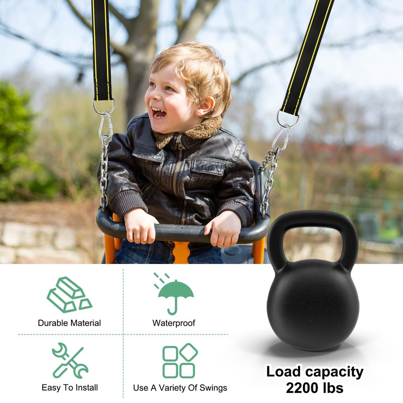M METERXITY Tree Swing Straps Hanging Kit, 9.8FT Polyester Heavy