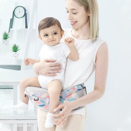 SONARIN Ergonomically Breathable Baby Carrier with Hip Seat, Multifunctional Baby Carrier Baby Carrier Baby Carrier for Newborns from Birth 0-48 Months, Belly Carrier Back Carrier (Leaves)