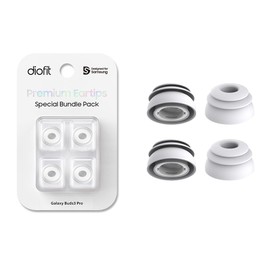 Premium Multi-Flange Eartips Compatible with Galaxy Buds3 Pro (White, Medium)