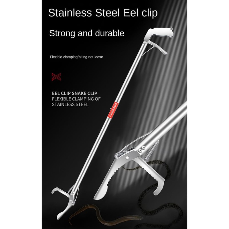 Gaderth Snake Tongs, 59" Extra Long Snake Grabber Tool, Collapsible