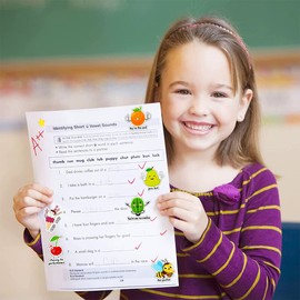 Rolin Roly Animals Vegetables Encouragement English Stickers 600 Pcs 30 Cute Reward Stickers School Home Reward Stickers Colorful Zoo Elementary School Teacher Appreciation Notebook Sticker Seal for