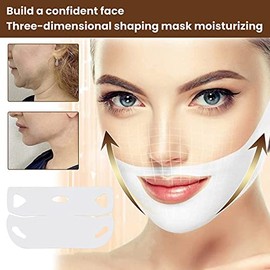 Bluemega V Line Lifting Mask, Máscara Facial de 5 Piezas en Forma de V, Mascarilla Reafirmante V-Line, Mascarilla Elevadora de la Barbilla para las Mujeres y Hombres, Reduce La Papada