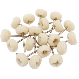 NIUPIKA Mounted Cotton Polishing Buff Wheel 2.35mm Shank Rotary Tools Pack of 20pcs