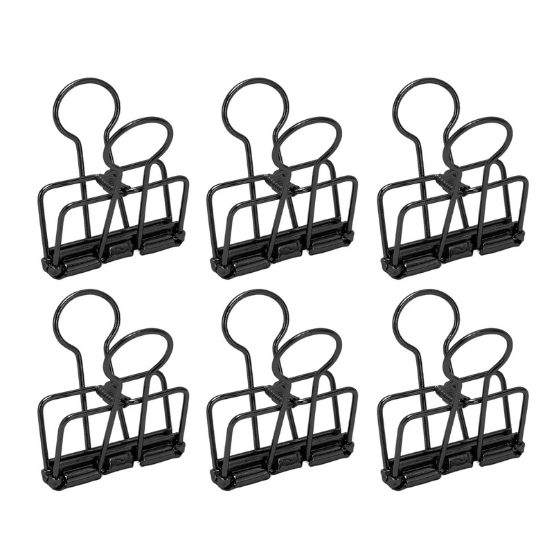 50Pcs Hollow Binder Clips Metal Paper Binder Clips for Documents