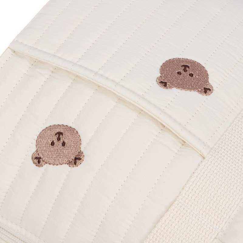 Multifunctional Baby Stroller Storage Bag Zipper Embroidery Reusable Handbag Nappy