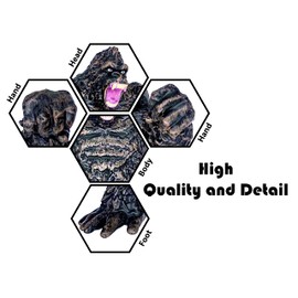 TwCare King Kong vs Godzilla Attack Action Figure 6.5” Fight Mode Gorilla Ape Solid Wild Movie Series, Travel Bag