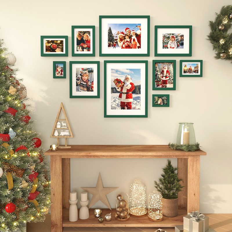 KINLINK 4x6 Frame Green, Solid Wood 4 x 6 Picture
