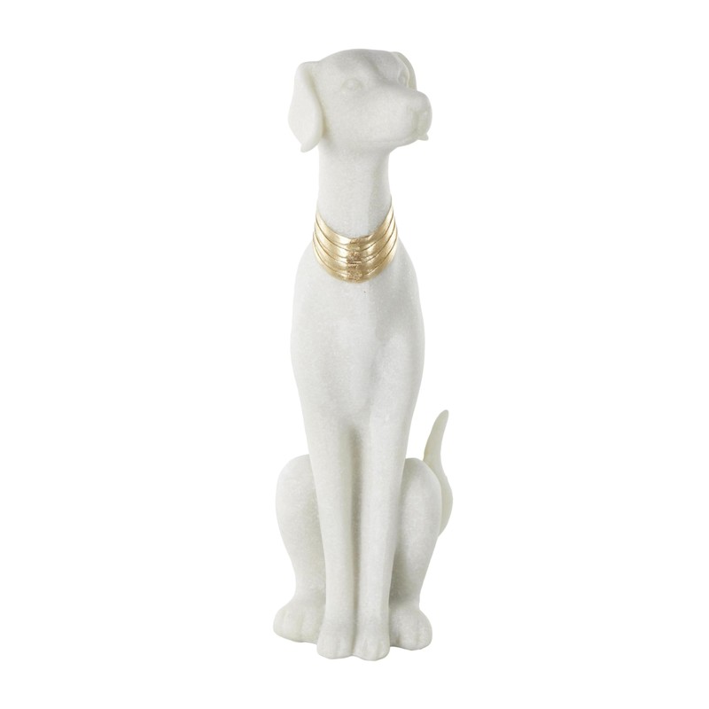 Deco 79 Polystone Dog Decorative Sculpture Sitting Home Decor Statue