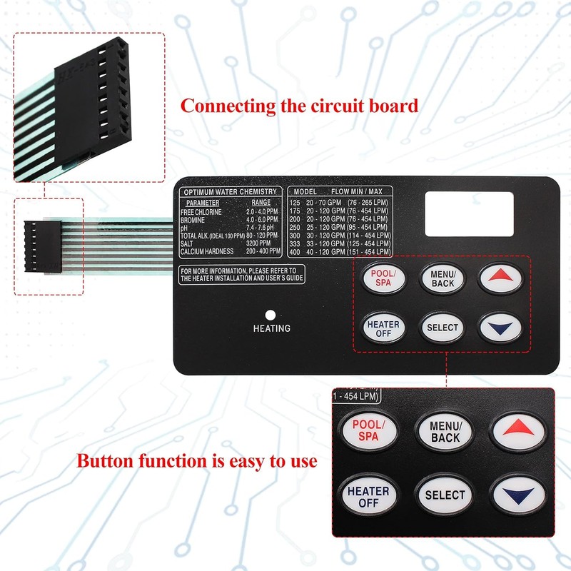 FLYINGAMZ 461106 476199 Membrane Switch Touchpad Fit for 476201 Replacement