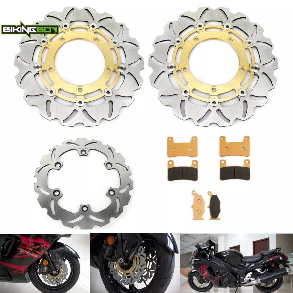 MD3098X/MD3099/FA379/FA419 Front Rear Brake Rotors Discs Pads For Suzuki GSX1300R