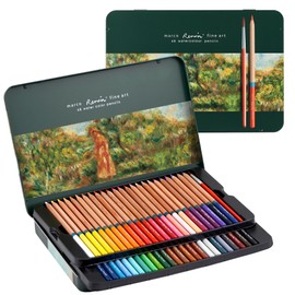 MARCO Kids Colouring Pencils - 48 Water Soluble Paints High Quality with Brush Ideal for Art Students and Professionals Gift in Iron Tin 3120 Series