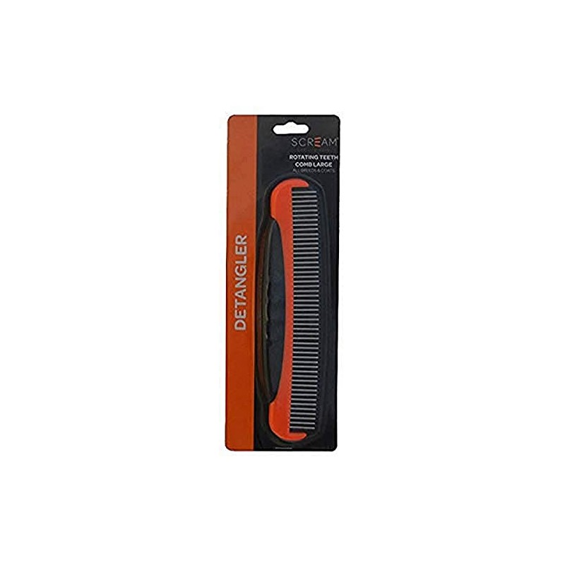 SCREAM Rotating Teeth Comb, Loud Orange