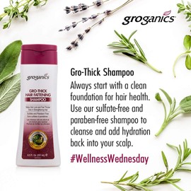 Groganics DHT growthick hair fattening shampoo 236.57ml