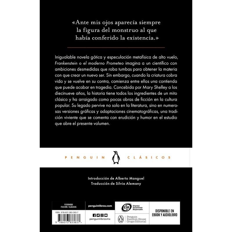 Frankenstein O El Moderno Prometeo