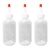 MUEEAD 3 Pack Pointed Plastic Bottles, Squeeze Applicator Bottles, Translucent