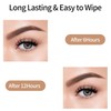 2 Pcs Eyebrow Pencil, Waterproof Eyebrow Pen with 4 Tip