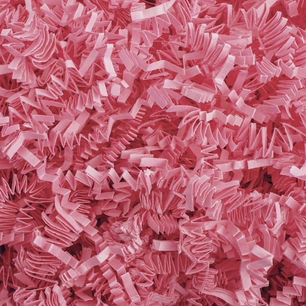Crinkle Cut Paper Shred Filler (1 LB) for Gift Wrapping & Basket Filling - Light Pink | MagicWater Supply