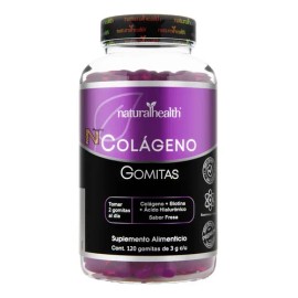 Colágeno biotina con ácido hialurónico 120 Gomitas Natural Health