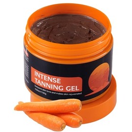 Carrot-en Tanning Gel, Intense tanning Gel, Sunbed Tanning Accelerator with Carotene & Olive Oil, Tan Enhancers & Accelerators for Face & Body, Moisturizing Tanning Butter without SPF, 140G