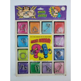 Galt Toys Vintage Magic Puzzles Metal Ring Puzzle 12 different Hong Kong Brain Teaser Toy