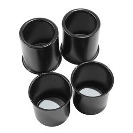 Rheedal 4Pcs 3.19inch Stainless Trailer Wheel Center Caps Push Through 3.19" Bore 3.6" Tall Open End Hub Cap for Truck SUV RV Wheel Rim, Matt Black Wheel Cover