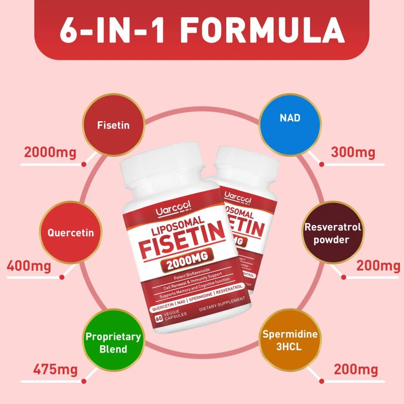 Uarcool Fisetin 2000 Mg Cpsulas Vegetales Sin Soja