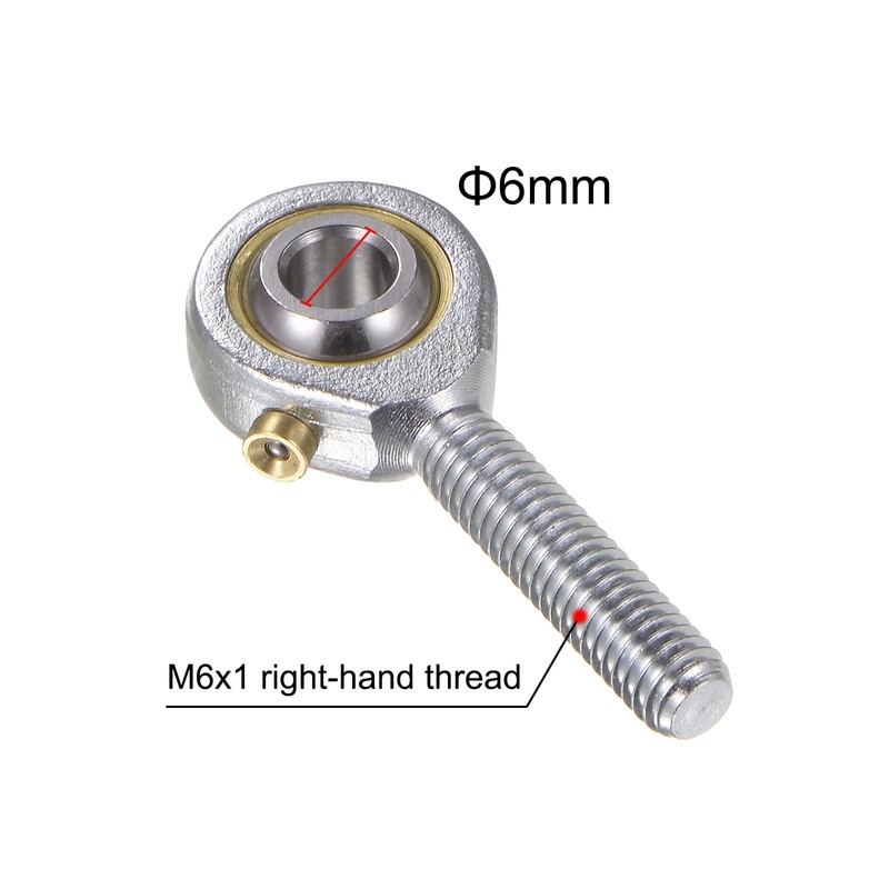 sourcing map POS6 M6 Plug Rod End Bearing M6x1 Right