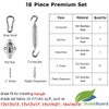 Shade&Beyond 316 Marine Grade Shade Sail Hardware Kit 5 inch