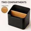 2-Pack 2-Compartment Desktop Storage Organizers for Remotes, Cosmetics and Office