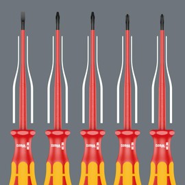 Wera 05006440001 0.6 x 3.5 x 100 mm "160iS VDE" Insulated Screwdriver for Slotted Screws - Silver