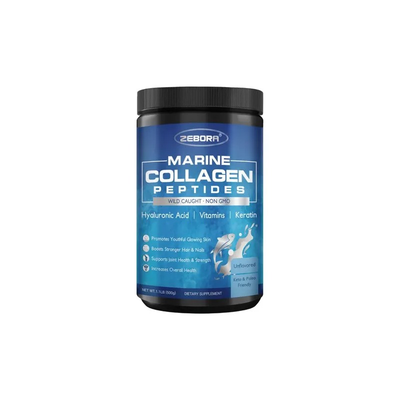 Zebora Peptidos De Colageno Marino 500g En Polvo Hecho Usa