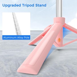 Liphisy Selfie Stick Travel Tripod for Cell Phone with Remote Control and Phone Holder, Extendable Selfie Stick for iPhone, iPhone Tripod for Video Recording, 50 Inch, Pink