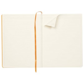 Rhodia Rhodiarama 117715C Notebook with Soft Cover in DIN A4+ Format, 220 x 297 mm, 80 Sheets, Micro-Perforated, Ruled, with Elastic Band, Bookmark, Stretchy Inner Pocket, Pack of 1, Orange
