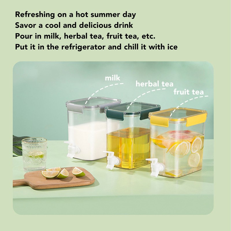 Refrigerator Cold Kettle 3.5L with Faucet Multifunctional PET Economical Practical