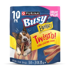Purina Busy With Beggin' Dog Treats, Twist'd - 10 Count (Pack of 1)