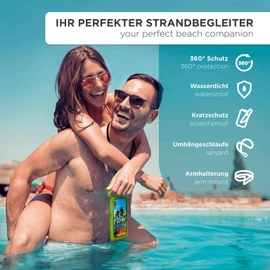 ONEFLOW wasserdichte Handy-Hülle für Motorola Moto G15 | Touch- & Kamera-Fenster + Armband und Schlaufe zum Umhängen, Grün (Palm-Green)