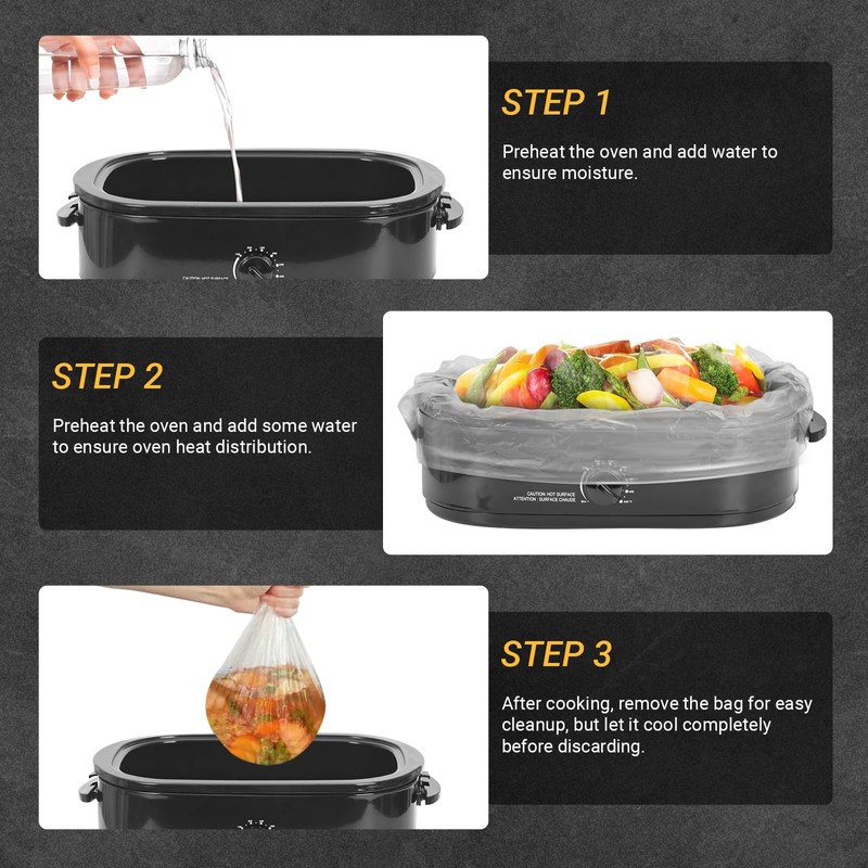 30 Count Electric Roaster Liners, Fits 16, 18, 22 Quart