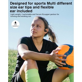 AuralMax - Auriculares Bluetooth inalámbricos con 15 horas de reproducción Bluetooth 5.3 auriculares inalámbricos HD con aislamiento de sonido estéreo de graves profundos IP68 impermeables para