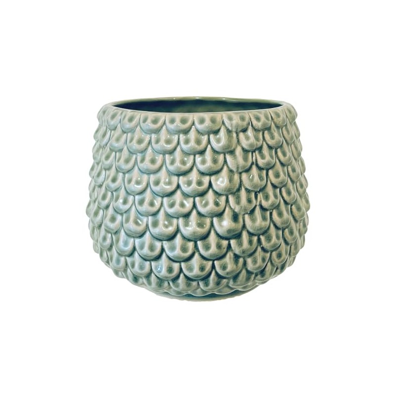 Bloomingville Stoneware Flower Pot Pinecone, Planter Cache Pot, Size M