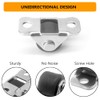 Alamic 12 Pcs 1/2" Small Caster Wheels, Directional Caster Wheel,