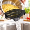 Clip-On Silicone Pot Strainer for Pasta, Vegetables & More –