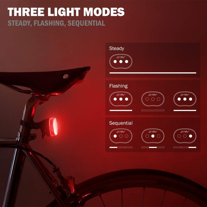 BV Bicycle Light Set Super Bright 5 LED Headlight, 3