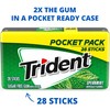Trident Spearmint Sugar-Free Chewing Gum, 6 Pocket Packs of 28