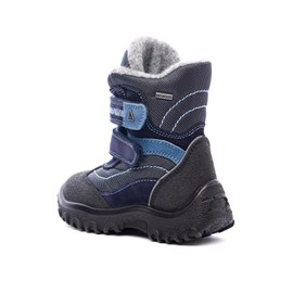 Nordan Waterproof shoes children. Stylish winter shoes for girls and boys with membrane and knitted fur. Waterproof children's shoes for girls and boys with membrane., Blue 8430