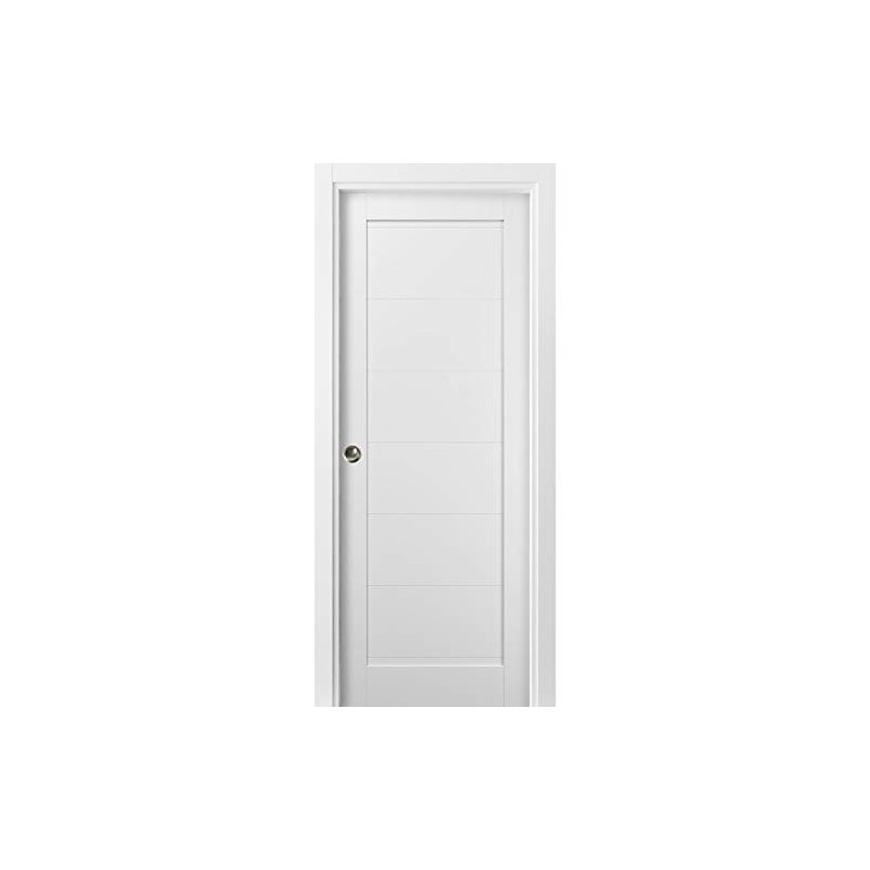 SARTODOORS Panel Pocket Door | Quadro 4115 White Silk |