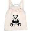Azeeda 'Panda Eating' Canvas Rucksack/Backpack (RK00000581)
