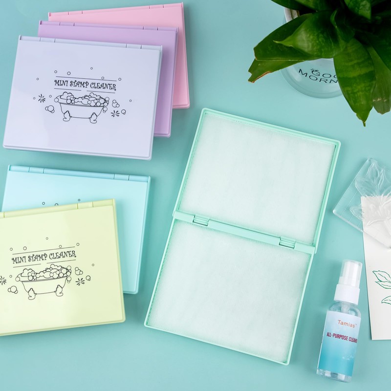 6PCS Stamp Scrubber -Stamp Cleaning Pad for Stamps,Dual-Sided Stamp Cleaning
