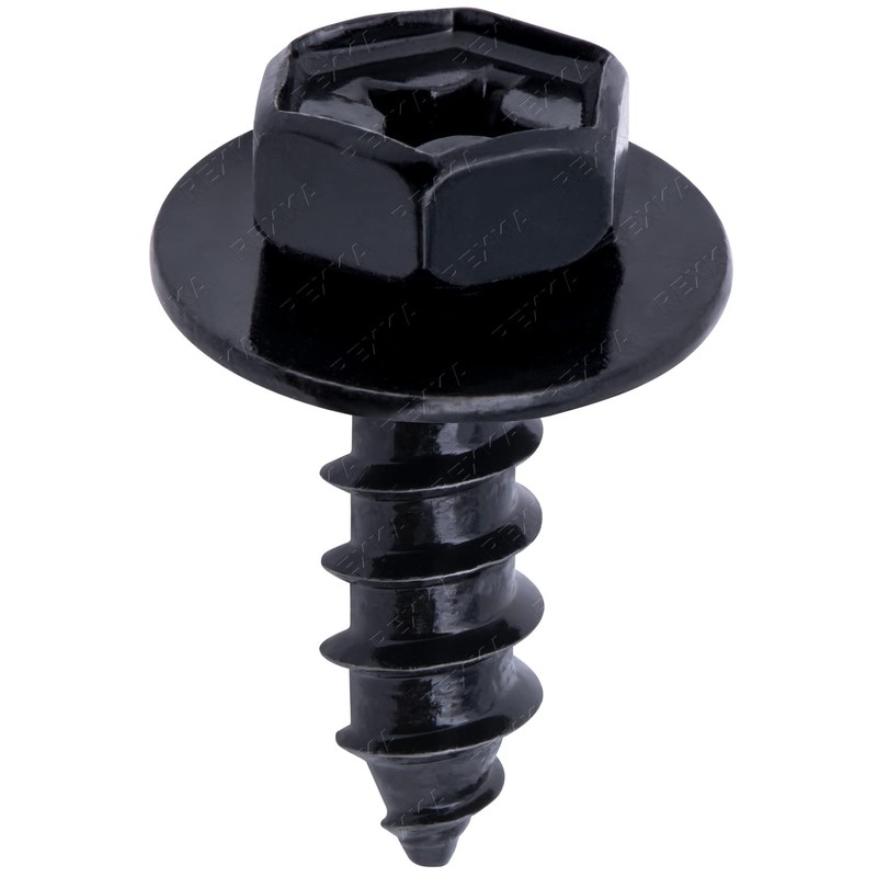 Rexka 10pcs Bumper Cover Mud Guard Rocker Molding Screw Bolt