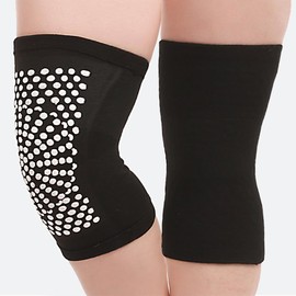 Knee Warmer, BIG Size, Knee Support, Large Size, Thermal, Elderly, Loose, Set of 2, Warming, 0.6 gal (2 L), 3L, Men's, Chubby, Cold Protection (Black, XL)